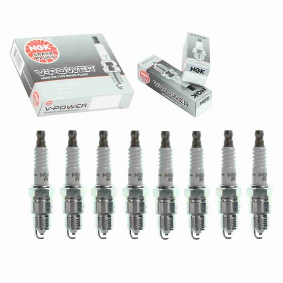 8 pc NGK V-Power Spark Plugs compatible with Ford Bronco 5.0L V8 1989-1996