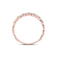 thumbnail image 4 of 10kt Rose Gold Womens Round Diamond Link Stackable Band Ring 1/8 Cttw, 4 of 4