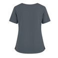 thumbnail image 4 of Resivox Scrubs for Women Plus Size Basic Scrub Stretchy V-Neck Scrub Shirts Medical Scrub Tops Nursing Scrubs Clothing for Women Gray 5XL, 4 of 5