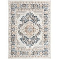 thumbnail image 1 of Unique Loom Tapis Design Complexe Oxford 9' x 12' Rectangle Ivoire/bleu, 1 of 2