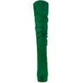 thumbnail image 5 of BLISSFUL STEP Platform Round Toe Zipper Slouch Chunky Heel Over the Knee Boots Green 9.5, 5 of 7