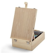 KINGART 105-Piece Mixed Media Art Set with Tabletop Easel – Art Painting & Drawing Kit for Beginners and Adults