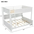 thumbnail image 5 of Bellemave Full XL Over Queen Size Bunk Bed, Wood Queen Bunk Beds with Charging Station and Bookcase Shelves Heavy Duty Floor Bunk Bed for Teens, Adults (Antique White), 5 of 10