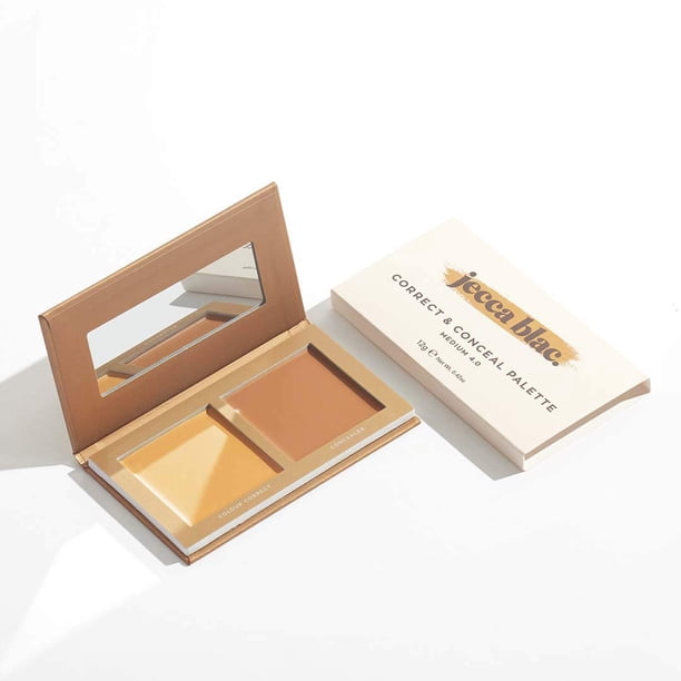 Paleta de media Jecca Blac Correct and Conceal Fórmula ligera de larga duración media a completa Género neutro y LGBTIQA+ Maquillaje inclusivo Medio 4.0 12 g