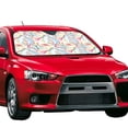 thumbnail image 2 of Kdxio Abstract Marble Texture Print Front Windshield Sun Shade,Folding Auto Sunshade for Car Truck SUV-Small, 2 of 7