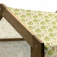 thumbnail image 5 of Dinosaur Pet House, Dinosaur Characters with Spring Meadow Flowers Hearts, Outdoor & Indoor Portable Dog Kennel with Pillow and Cover, 5 Sizes, Green Yellow, by Ambesonne, 5 of 5