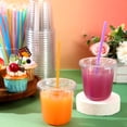 thumbnail image 2 of Vasos de plástico Ziliny, paquete de 100 unidades, 350 ml, con tapas y pajitas, 12 onzas, 2 of 6