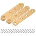 thumbnail image 1 of Paquete de 10 Soportes Planos Rectos, 3.74 x 0.71 Pulgadas Soporte de Reparación para Muebles de Madera/ Soporte de Caja de PC de Madera, Soporte de Muebles de Placa [Dorado], 1 of 6