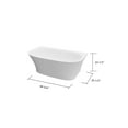 thumbnail image 3 of A&E Bath Sienna, White Acrylic, 67" Freestanding Bathtub, 3 of 6