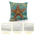 thumbnail image 4 of COMIO   Throw Pillow Cover Seas Day Vintage Beach Starfish Canvas Look Decorative Pillow Case Whimsical Home Decor Rectangle Queen Cushion Pillowcase, 4 of 5