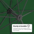thumbnail image 5 of JUSTLET 10' Outdoor Hanging Offset Cantilever Umbrella for Patio(No Base), Green, 5 of 9