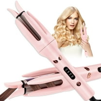 Automatic Hair Curler, Double Ceramic Curling Irons with 1.5" Rotating Barrel, 4 Temps & Timer
