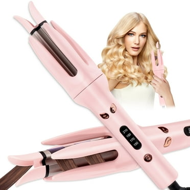 Automatic Hair Curler, Double Ceramic Curling Irons with 1.5" Rotating Barrel, 4 Temps & Timer