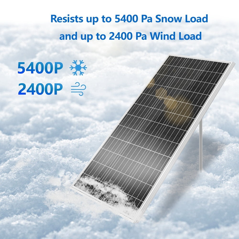 WERCHTAY 200W Mono Solar Panel 12V Car Battery Charger Rooftop Boat RV Home Off Grid(2*100W)