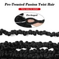 thumbnail image 5 of Benehair Passion Twist Hair Extensions Water Wave Pre Looped 3 Packs Pre-twisted Passion Twist Bohomian Braids Crochet Braided hair for Women, 5 of 7