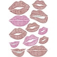 thumbnail image 2 of Bling Rhinestone Stickers Glitter Crystal Lip Decals Iron on Appliques Gemstone Border Sticker Glass Hotfix Rhinestone for Art Craft Clothing Car Window Laptop Decor, 2 of 9