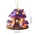 thumbnail image 3 of Beautynvta Easter Decoration, Exquisite 2D Acrylic Mushroom House Hanging Ornaments, Cute Bunny Decor, Personalized Easter Pendant for Tree, Car, Backpack Decor, 3 of 7