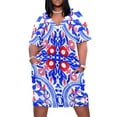 thumbnail image 1 of Azulejos portugueses Preciosos Patrs. Vestido con bolsos para mujer, ropa elegante para fiestas., 1 of 6