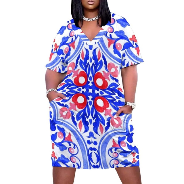 Azulejos portugueses Preciosos Patrs. Vestido con bolsos para mujer, ropa elegante para fiestas.