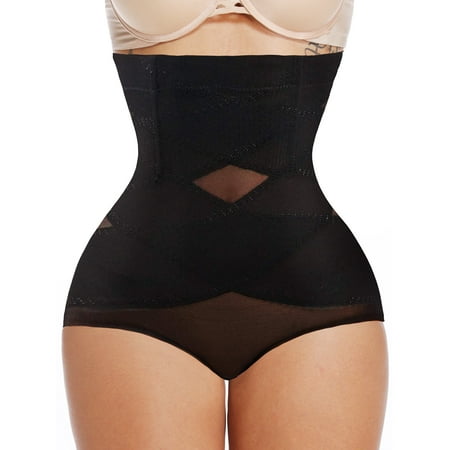 QRIC Woman Shapewear Hi-Waist Double Tummy Control Panty Waist Trainer Body Shaper  XL