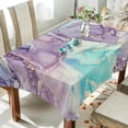 thumbnail image 3 of Coolnut Outdoor & Indoor Rectangle Tablecloth,Blue Purple Marble Texture Dinner Table Cover for Patio, Picnic, Holiday Party 54x54In, 3 of 7