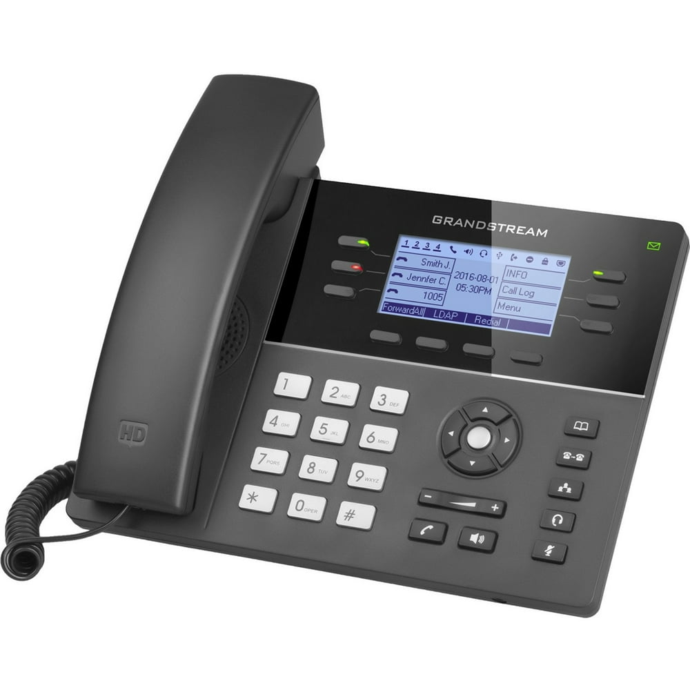 Grandstream GXP1760W IP Phone, Corded/Cordless, WiFi, Desktop, Black