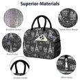 thumbnail image 4 of Cute Lunch Bag for Women Reusable Insulated Lunch Bags, Leakproof Cooler Food Lunch Tote Bag, Large Capacity Paris Theme Lunch Box for Work School Travel Picnic, 4 of 7