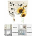 thumbnail image 6 of Yellow Sunflower Tie Up Curtains for Window, Thermal Insulated Balloon Shade Adjustable Rod Pocket Curtains Valance Panels for Kitchen Bathroom Cafe 52 x 63 Vintage Butterfly Sunshine Farmhouse, 6 of 6