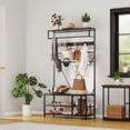 thumbnail image 1 of QinaQin 5-in-1 Hall Tree with Bench and Shoe Storage, Entryway Coat Rack with Hanging Rod and 9 Hooks, 1 of 8