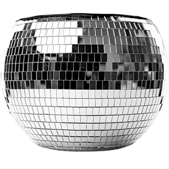 New Arrivals 10-Inch Disco Ball Ice Bucket Silver Sparkly Mirror Icebucket