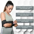 thumbnail image 5 of Wonder Care-Left Right Shoulder Immobilizer Arm Sling Elastic Brace for Clavicle Collar Bone Dislocation Subluxation Shoulder stabilizer Compression Brace After Rotator Cuff Surgery - Black-Size 6, 5 of 7