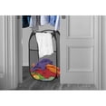 thumbnail image 4 of Paquete de 2 cestas plegables de malla grande y resistente para la colada con bolsillo y asas de transporte, cesta plegable para la colada para dormitorio, baño, dormitorio, viajes, camping, 4 of 5
