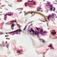 thumbnail image 5 of Manta para bebés BxuanW, 80 x 80 cm, diseño floral morado, 5 of 7