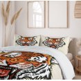 thumbnail image 6 of Ambesonne Tiger Duvet Cover Sets, Ready to Attack in Jungle, 2-King, Orange Black, 6 of 7