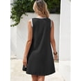 thumbnail image 3 of jinghuiyue Womens Casual Summer Dress Sleeveless Crewneck A-Line Sundress Beach Vacation Tank Dresses with Pockets M, 3 of 7