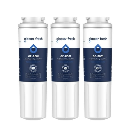 GLACIER FRESH UKF8001 Compatible with Whirlpool Refrigerator Water Filter 4, EDR4RXD1, EveryDrop Filter 4, 4396395, Maytag UKF8001, UKF8001AXX, WHR4RXD1, KAD4RXD1,...