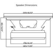 Massive Audio MB8 8 350 Watt Max 4 Ohm Mid-Bass Speaker MA-MB8-V2