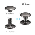thumbnail image 3 of 50 Sets Leather Rivets 9mm Double Cap Rivets 8mm Height Metal Studs Rivet, Gun-black, 3 of 6