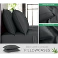 thumbnail image 5 of PURE BAMBOO Sheets King Size Bed Sheet 4 Piece Set, Genuine 100% Organic Bamboo Viscose, Luxuriously Soft & Cooling, Double Stitching, 16" Deep Pockets (King, Charcoal), 5 of 9