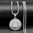 thumbnail image 5 of Catholic San Judas Medal Pendant Necklace for Women Men 14K Yellow Gold Saint Jude Chain Jewelry, 5 of 6