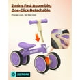 thumbnail image 4 of Gotrax BA1 4 Wheels Ride-On Toy for Toddlers Ages 1-2, 7" Silent Wheels Baby Balance Bike, Indoor and Outdoor Use, Purple, 4 of 9