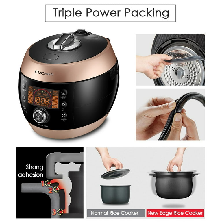 Cuchen Rice Cooker 6 Cup, Heating Pressure, Multi-Function, Grain