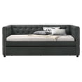 thumbnail image 4 of ACME Romona Button Tufted Fabric Full Daybed and Twin Trundle in Gray, 4 of 7