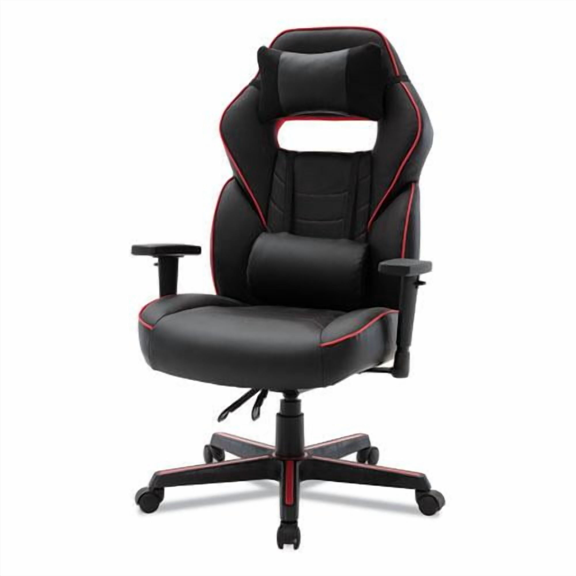Alera BT-51593RED 15.91 in. to 19.8 in. Seat Height Racing Style Ergonomic Gaming Chair - Black/Red