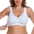 thumbnail image 3 of Women Full Coverage Non Padded Wirefree Plus Size Minimizer Cotton Bra 42D, 3 of 8