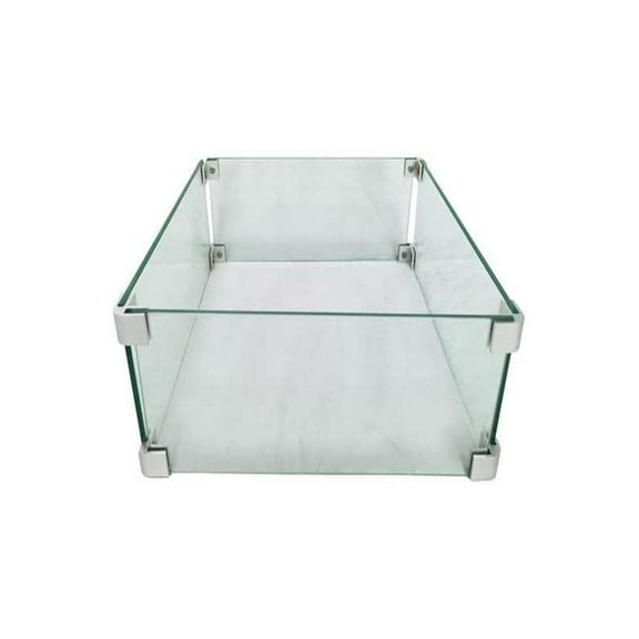 Propane Gas Fire Pit Wind Guard Glass Replacement Part - Used for SereneLife Model Number: SLFPX45, SLFPX69