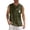 72#(Dark Green), variant on Men's Sleeveless Tank Top Summer Cotton V Neck Shirts Casual Lace Up Beach Tops (Beige,M)