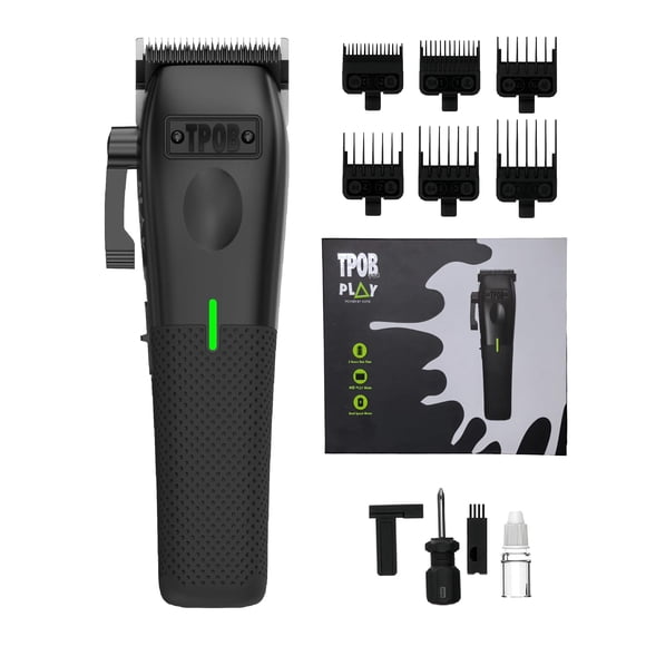 Máquina de cortar cabello TPOB Play 7500 RPM con agarre de goma negro