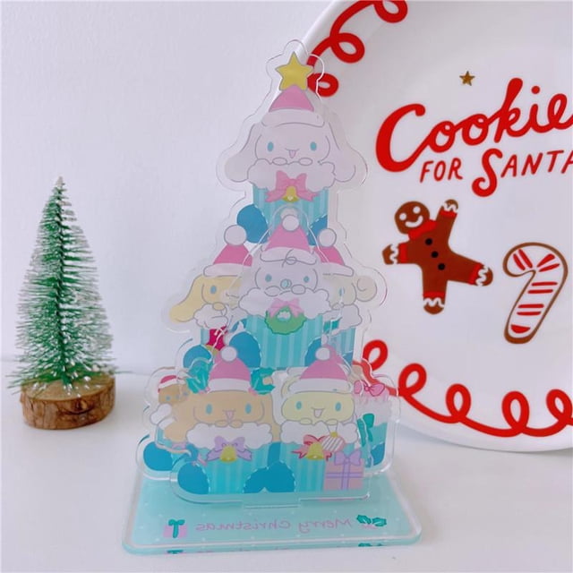 Figuras de Anime Sanrio, juguetes de dibujos animados Kawaii, Kuromi MyMelody, Kitty, límite de Navidad, regalo de cumpleaños, coche, decoración, niña, 6 unidades por juego
