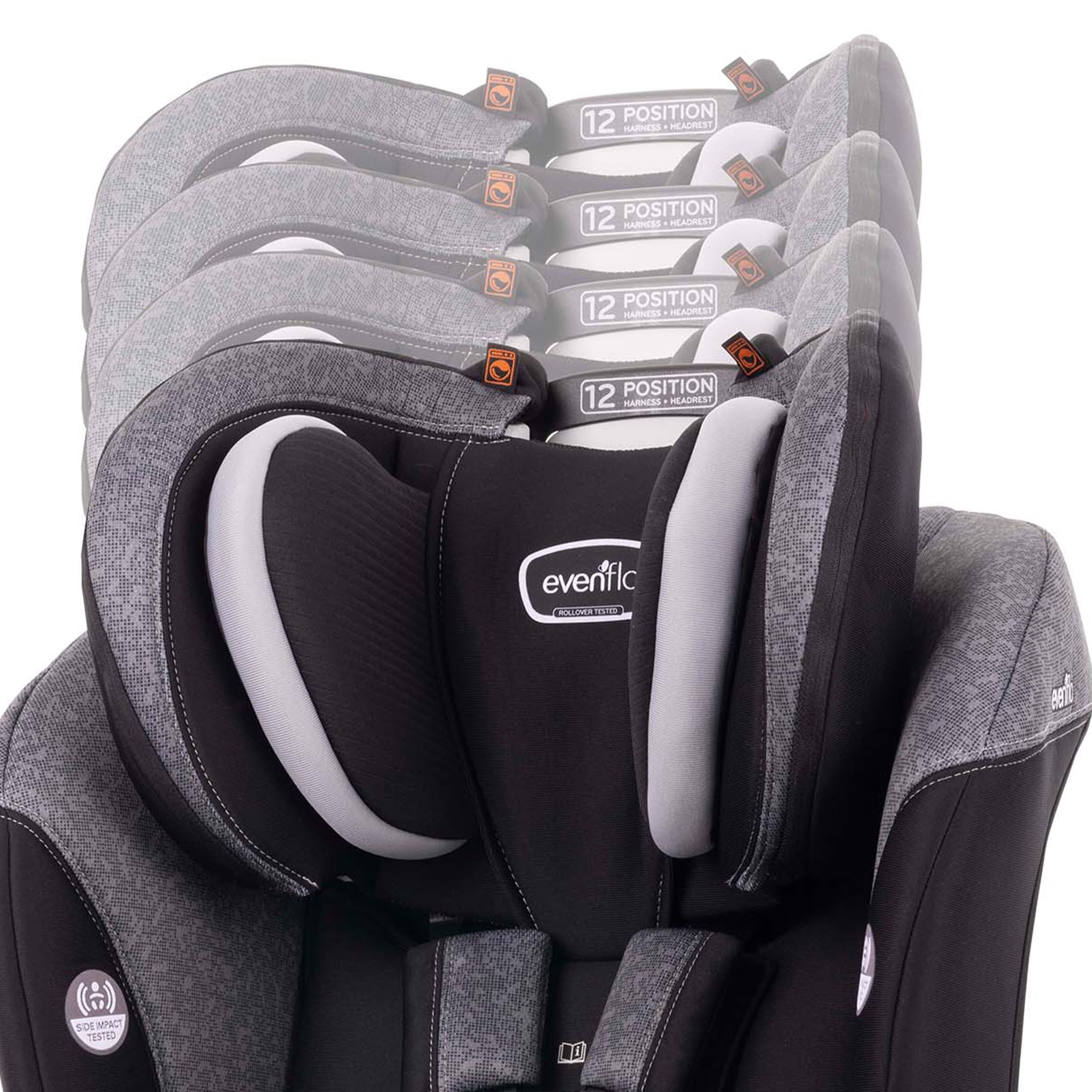 Evenflo EveryFit/All4One 3-in-1 Convertible Car Seat w/Quick Clean Cover (Latitude Gray)
